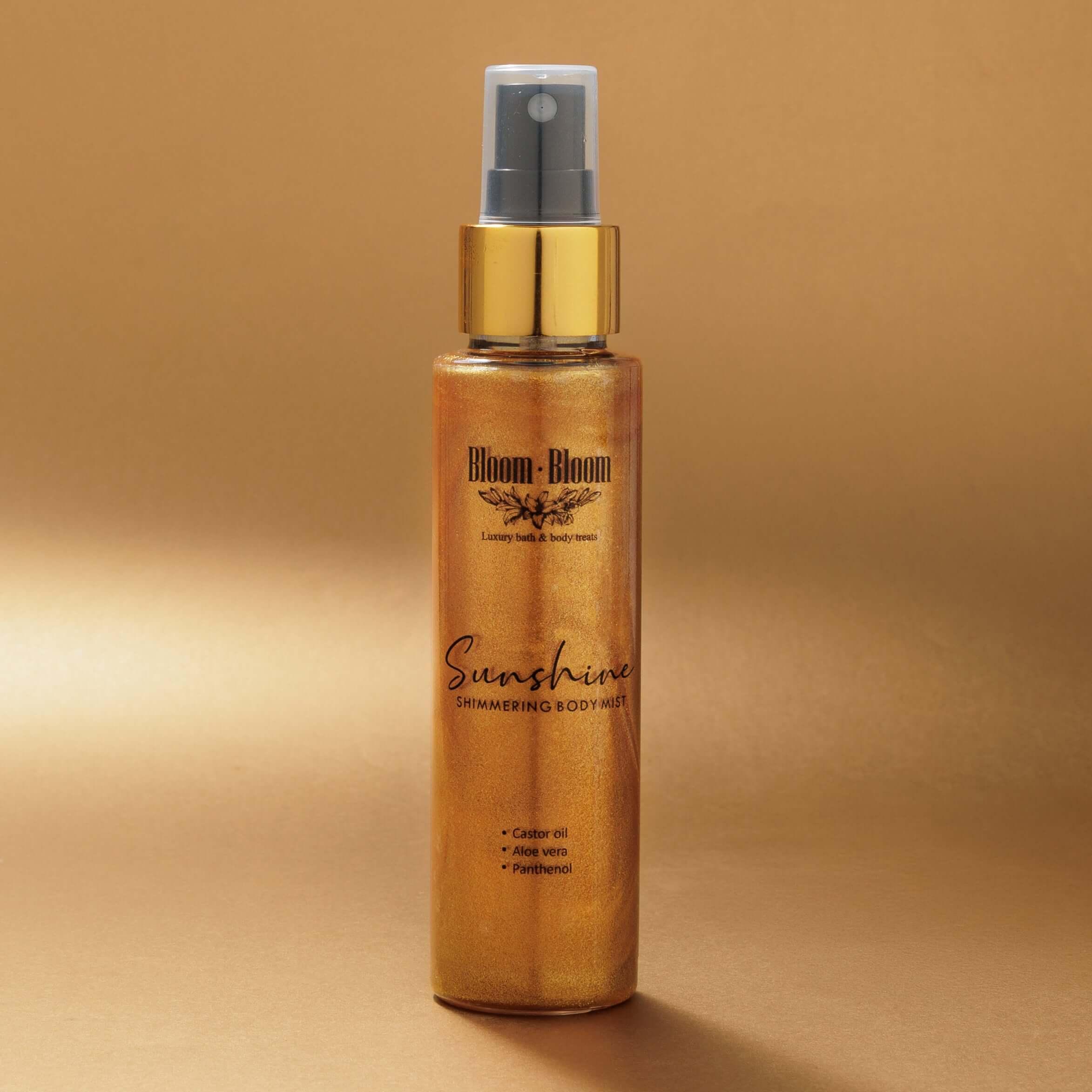 Sunshine Shimmer Body Oil Χρυσό & ΔΩΡΕΑΝ το Body Mist - Bloom-Bloom Luxury Bath & Body treats