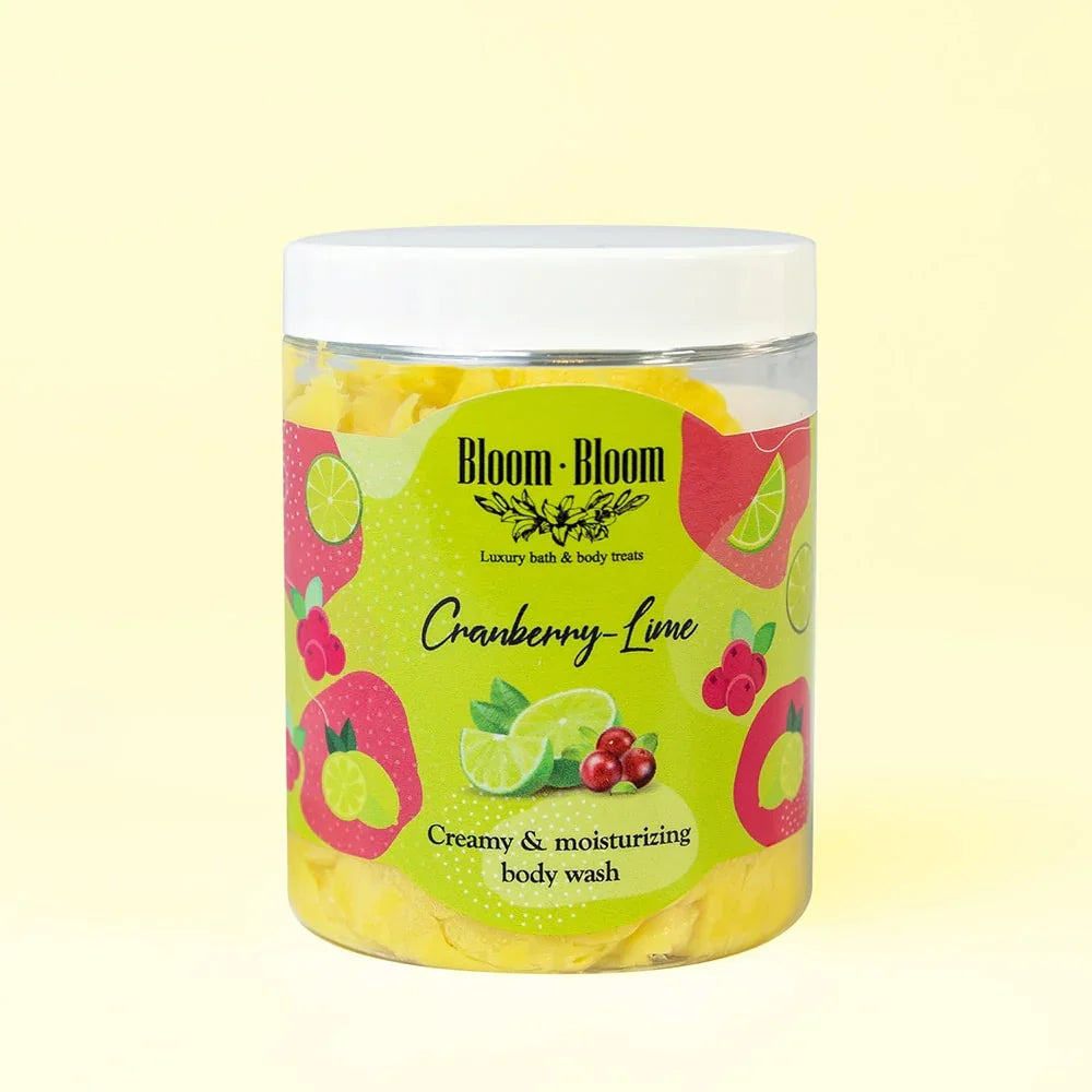 Κρεμώδες ενυδατικό αφρόλουτρο Cranberry-Lime - Bloom-Bloom Luxury Bath & Body treats