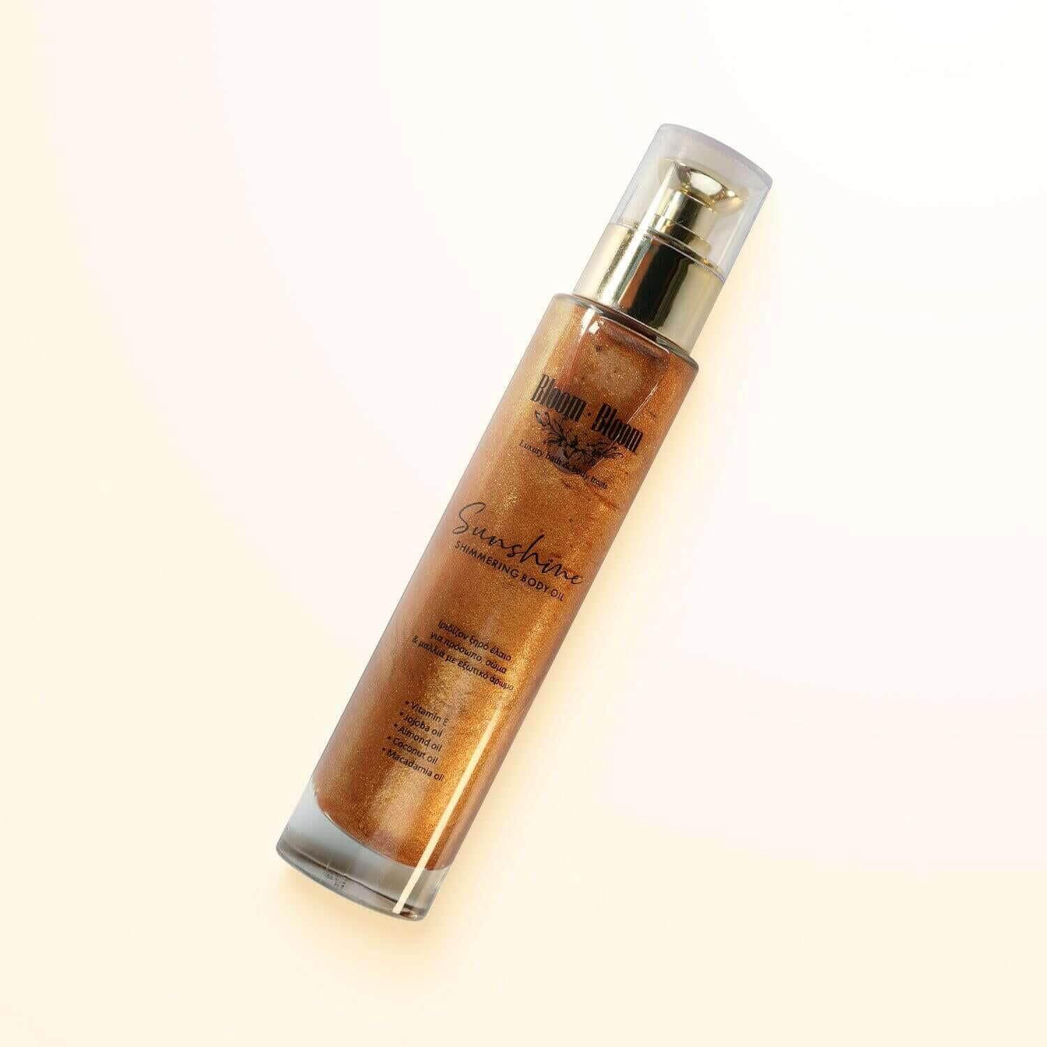 Sunshine Shimmer Body Oil Μπρονζέ & ΔΩΡΕΑΝ το Βody Mist - Bloom-Bloom Luxury Bath & Body treats