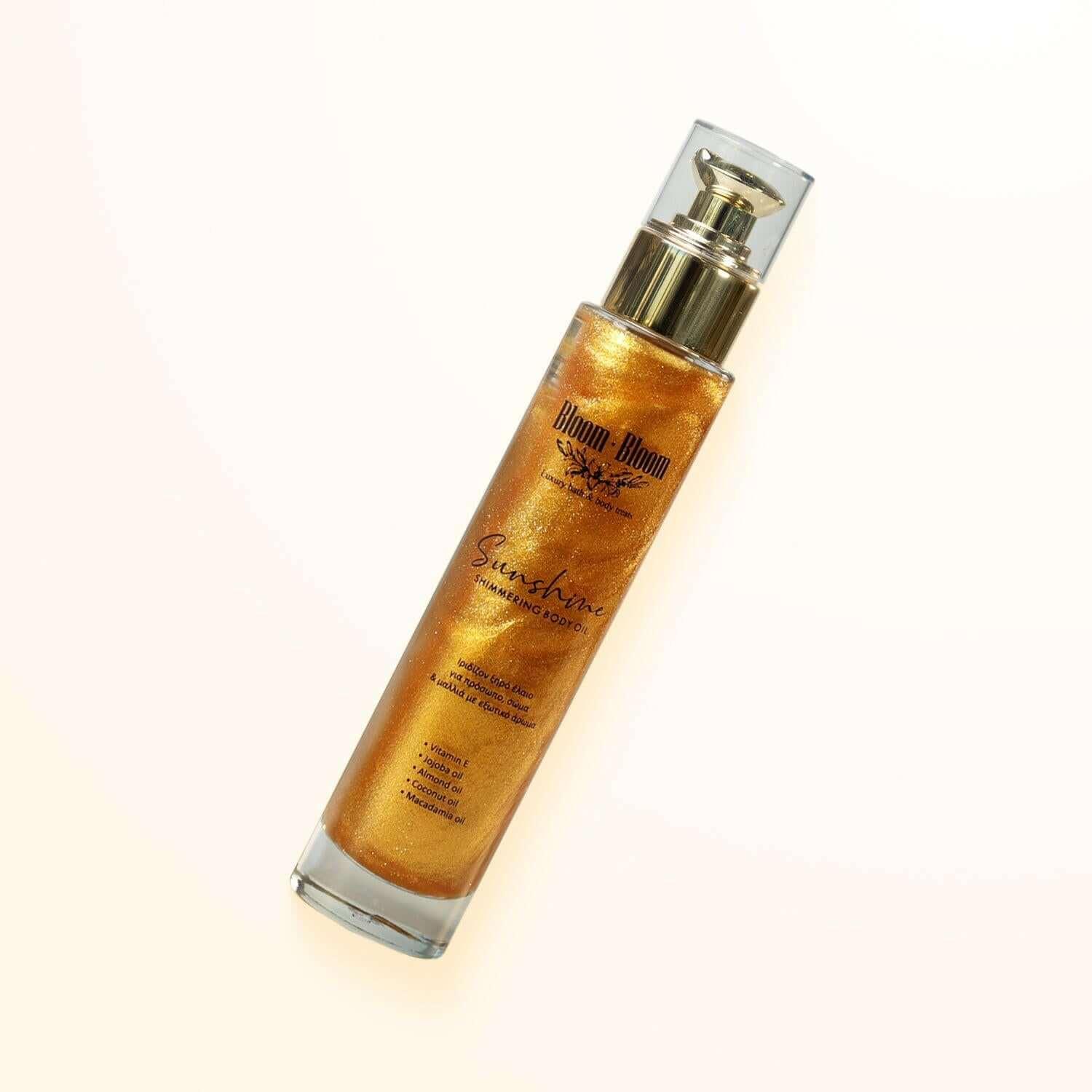 Sunshine Shimmer Body Oil Χρυσό & ΔΩΡΕΑΝ το Body Mist - Bloom-Bloom Luxury Bath & Body treats