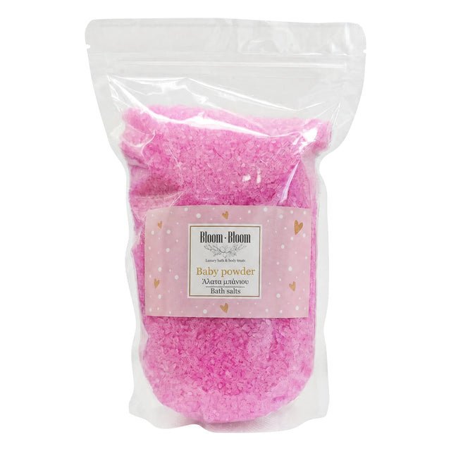 Αρωματικά άλατα Baby Powder 1kg - Bloom-Bloom Luxury Bath & Body treats