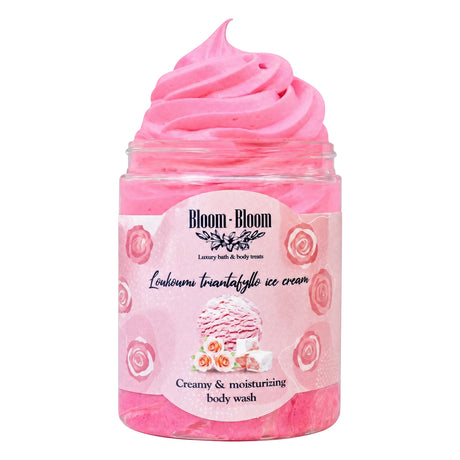 Σαπουνοπαγωτό Λουκούμι-Τριαντάφυλλο 250gr - Bloom-Bloom Luxury Bath & Body treats