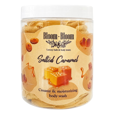 Σαπουνοπαγωτό Salted Caramel 250gr κλειστό βάζο - Bloom-Bloom Luxury Bath & Body treats