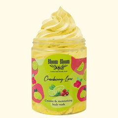 Σαπουνοπαγωτό Cranberry-Lime | Κρεμώδες Αφρόλουτρο με Βούτυρο Καριτέ | 250gr
