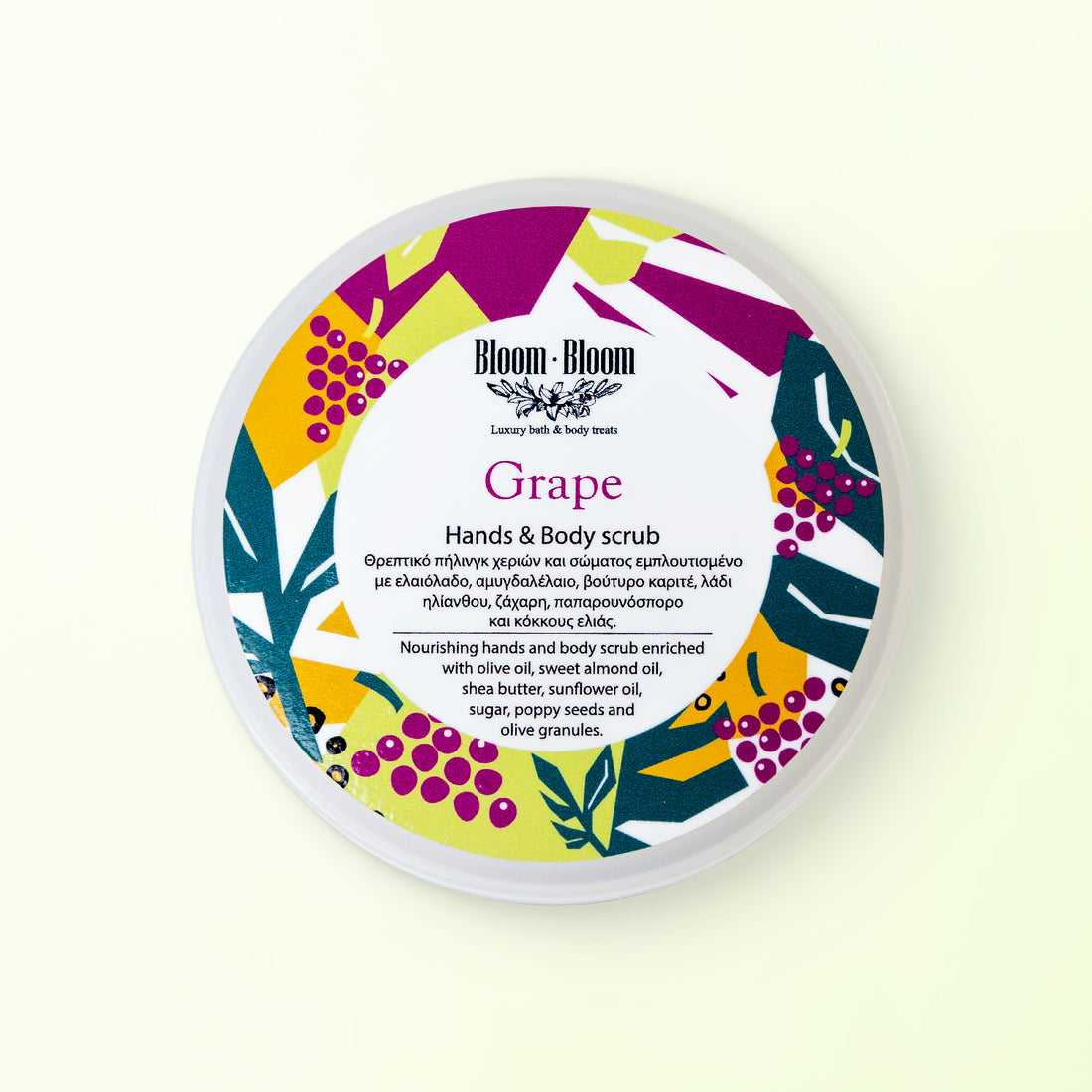 Grape hand and body scrub