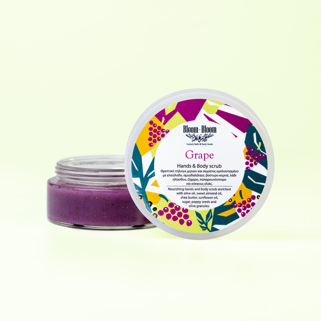 Grape hand and body scrub