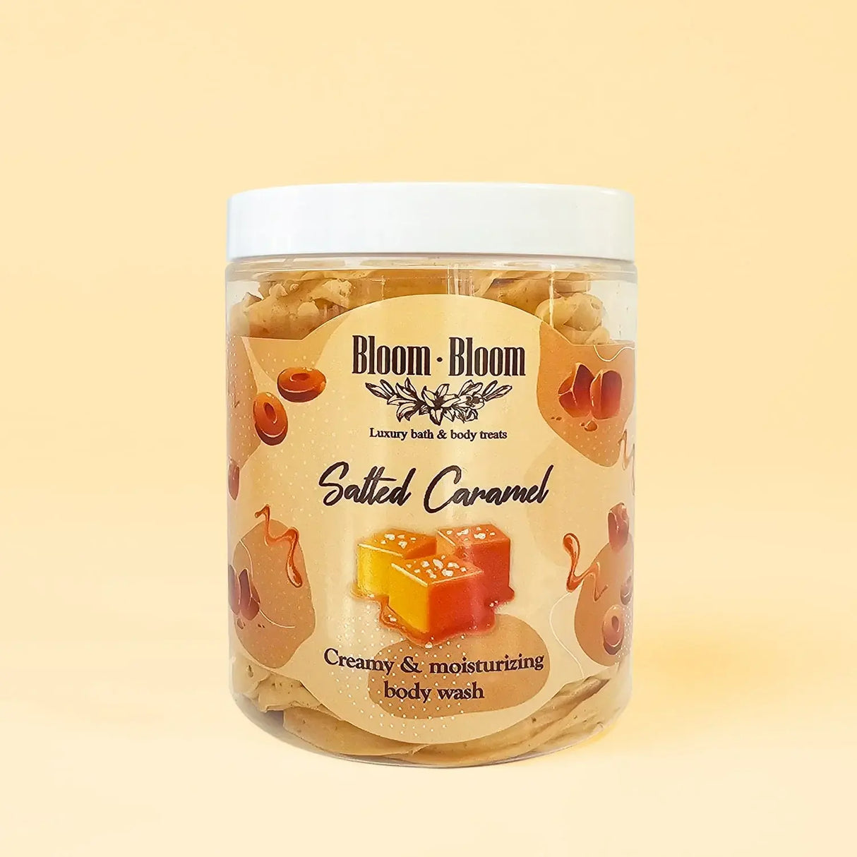 Σαπουνοπαγωτό Salted Caramel Κρεμώδες Αφρόλουτρο με Βούτυρο Καριτέ | 250gr