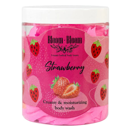 Σαπουνοπαγωτό Strawberry 250gr κλειστό βάζο - Bloom-Bloom Luxury Bath & Body treats