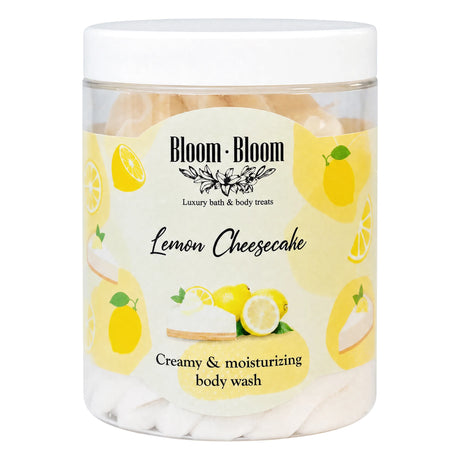 Σαπουνοπαγωτό Lemon Cheesecake 250gr κλειστό βάζο - Bloom-Bloom Luxury Bath & Body treats