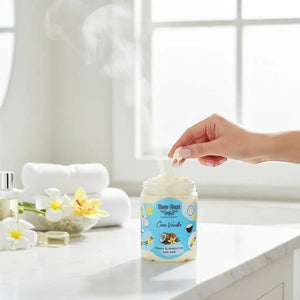 Bloom-Bloom Luxury Bath & Body treats creamy coco-vanilla body wash with shea butter, rich lather, and long-lasting softness.