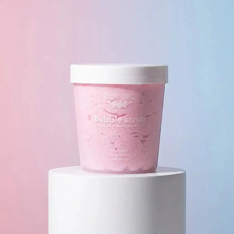 Bloom-Bloom Luxury Bath & Body treats pink bubble scrub with mango butter, shea butter, and avocado oil. 280gr.