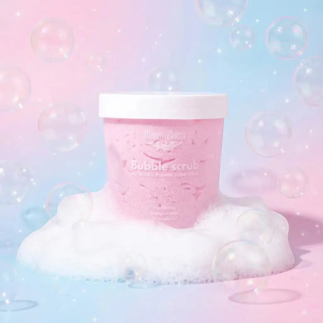 Bloom-Bloom Luxury Bath & Body treats pink foaming sugar scrub with mango butter, shea butter, and avocado oil. 280gr.