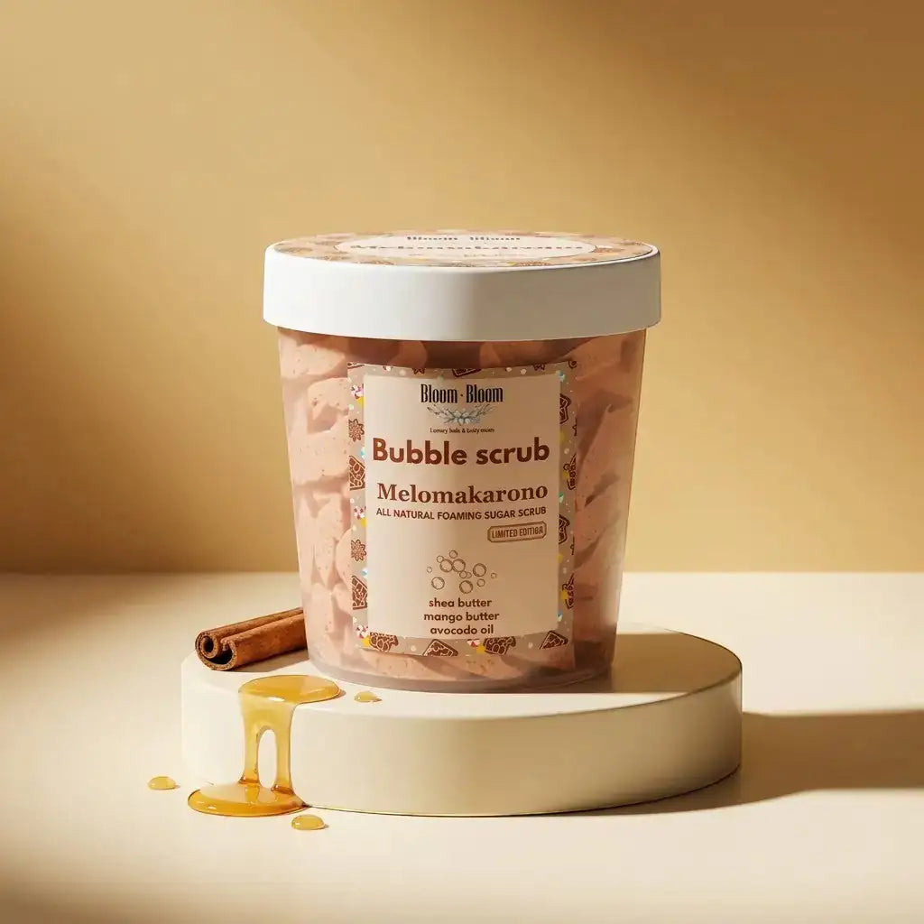 Bubble Scrub Melomakarono - Αφρόλουτρο & Scrub με Mango Butter | 280gr