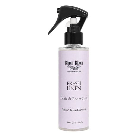 Fabric & Room Spray Fresh Linen - Αρωματικό Σπρέι για Υφάσματα & Χώρο 150ml - Bloom-Bloom Luxury Bath & Body treats