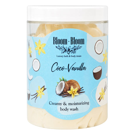 Σαπουνοπαγωτό Coco Vanilla 250gr κλειστό βάζο - Bloom-Bloom Luxury Bath & Body treats