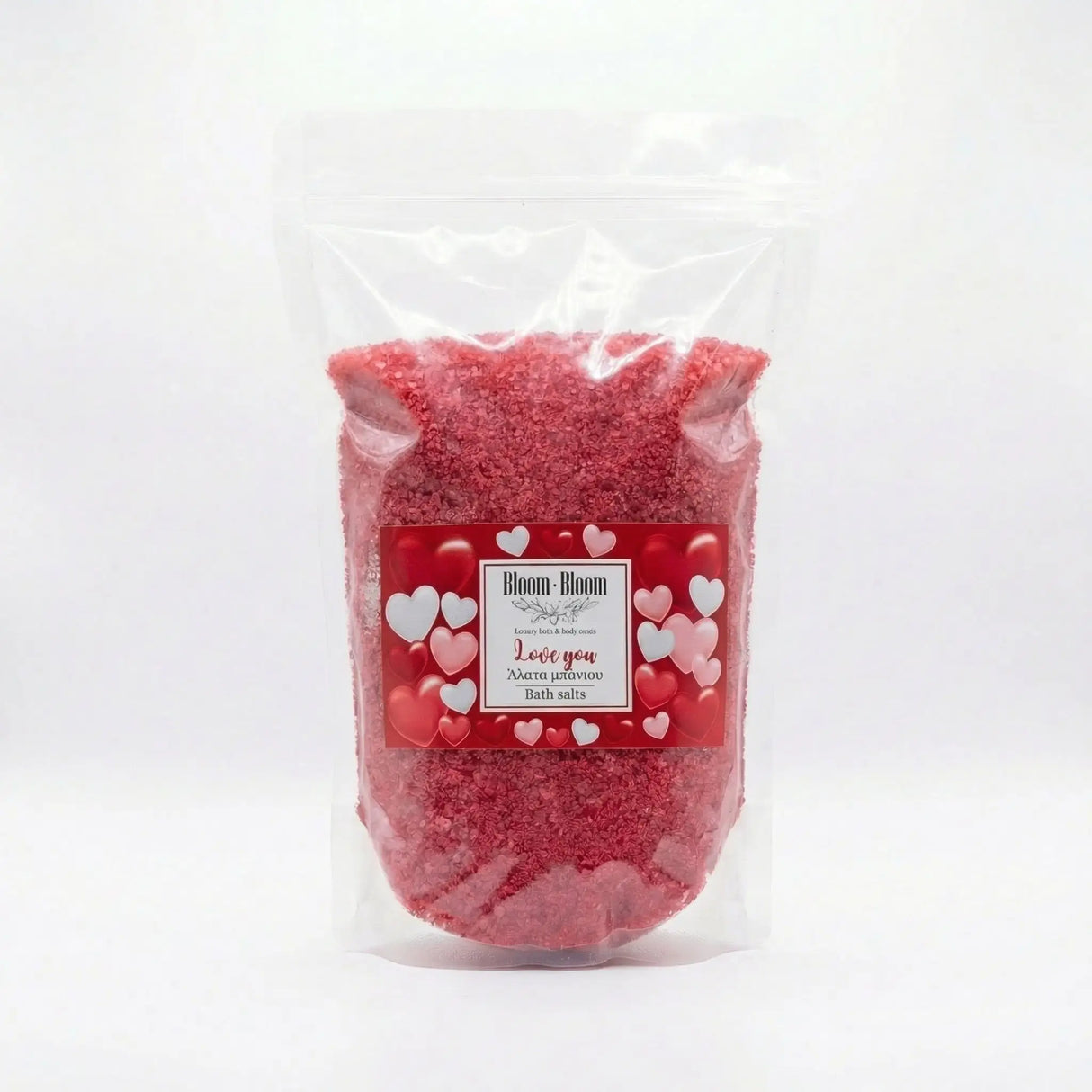 Αρωματικά άλατα Love You 1kg - Bloom-Bloom Luxury Bath & Body treats