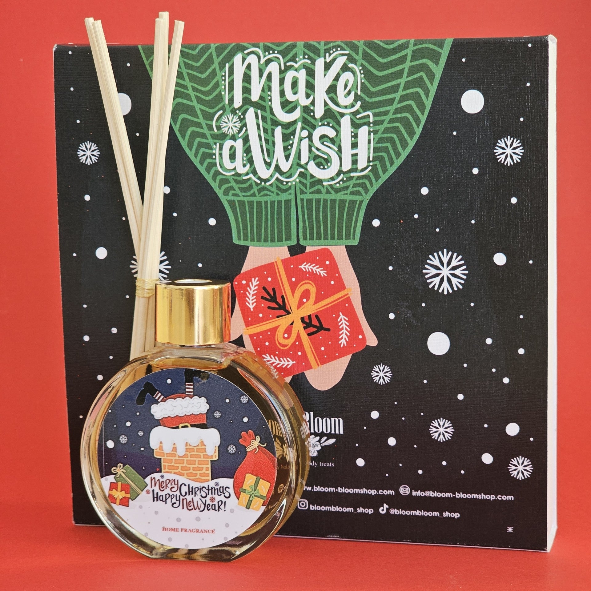 Make a wish Santa Xmas gift box