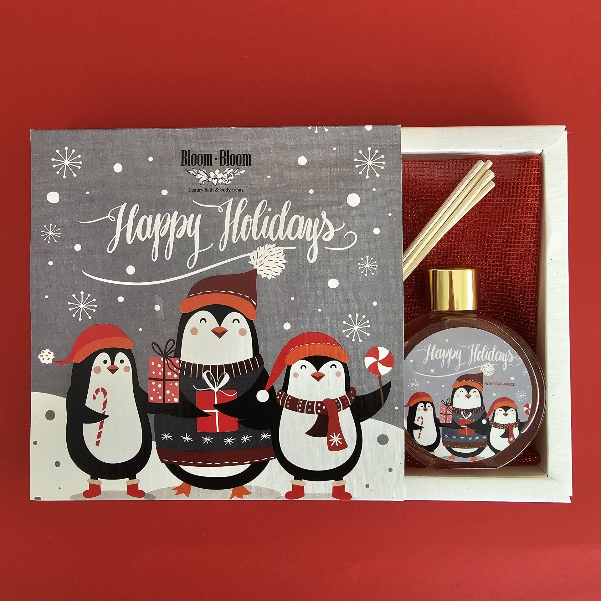 Little penguins Xmas gift box