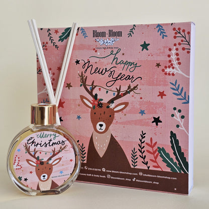 Pink cute deer Xmas gift box