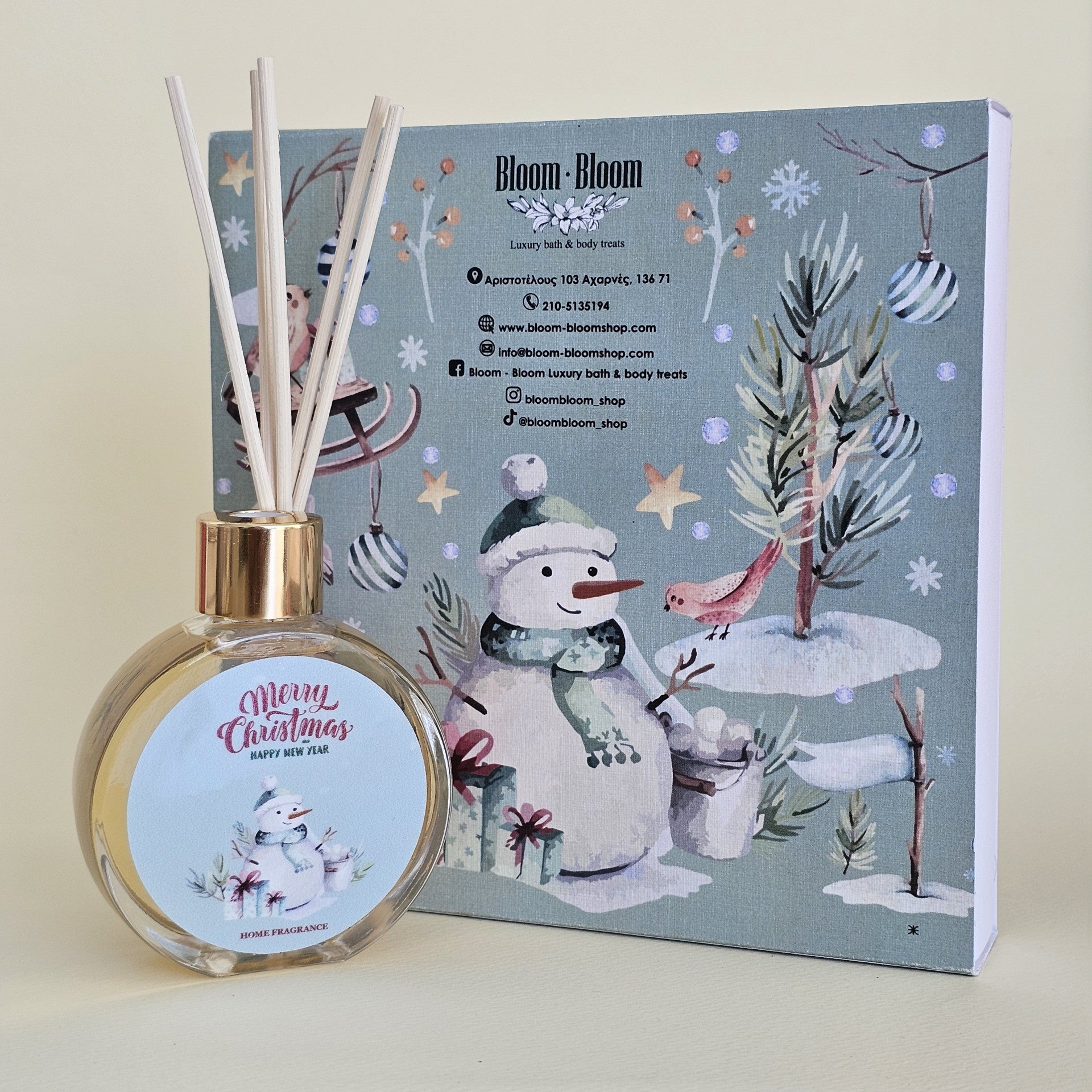 Happy snowman Xmas gift box